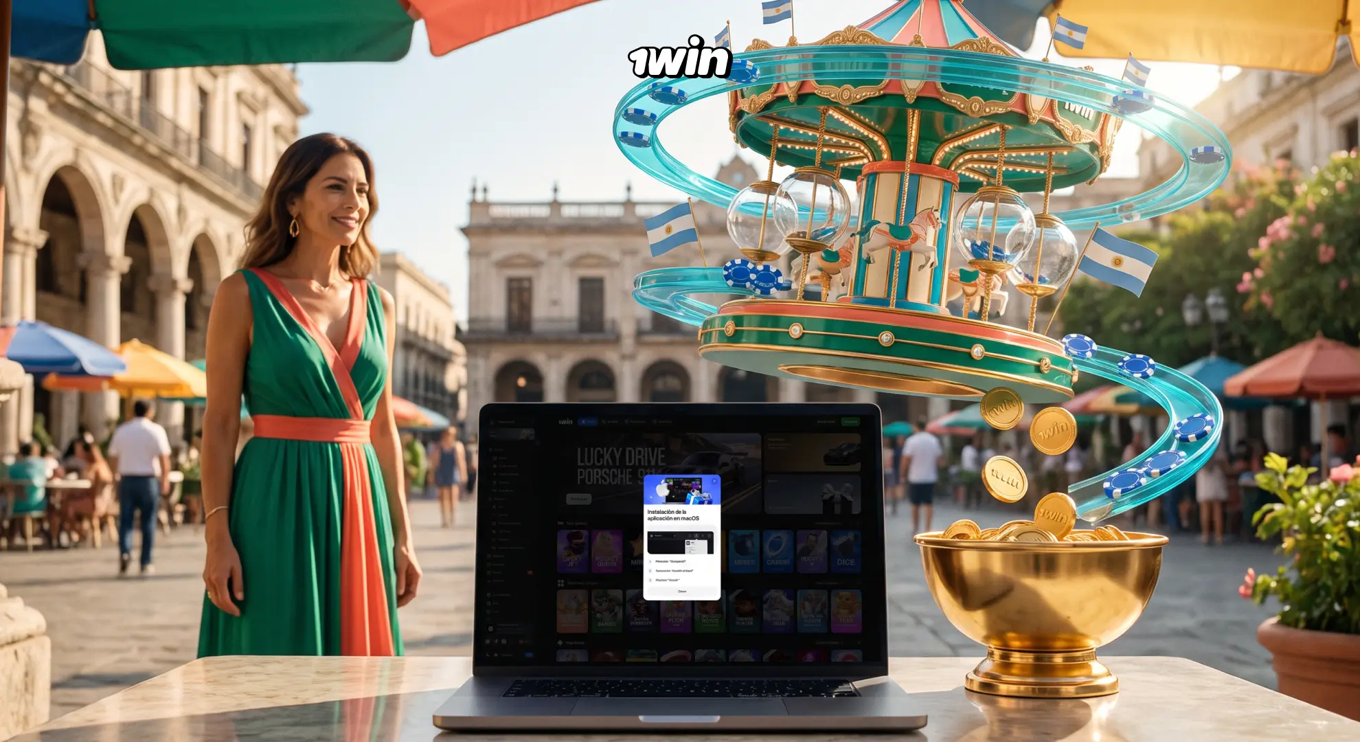 Instalación de la app de 1win en iPhone desde Safari