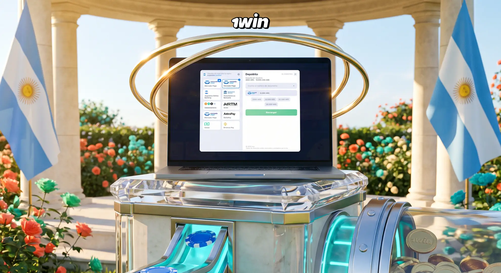 Depósitos y retiros en criptomonedas en 1win